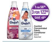 Comfort Concentrated Fabric Conditioner Assorted-800ml