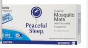 Peaceful Sleep Mosquito Mats-48g Each