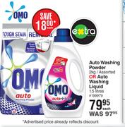Omo Auto Washing Powder 2Kg Or Auto Washing Liquid 1.5L-Each