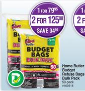 Home Butler Budget Refuse Bags Bulk Pack 50 Pack-For 1