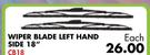 Champion Wiper Blade Left Hand Side 18" For Chevrolet Cruze 1.6 2009-2012 CB18