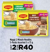 Maggi 2 Minute Noodles 5-Packs Assorted 5 x 73g-For Any 2