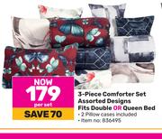3 Piece Comforter Set Fits Double Or Queen Bed-Per Set