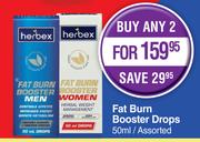 Herbex Fat Burn Booster Drops Assorted-Any 2 x 50ml