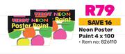 Dala Teddy Neon Poster Paint 4 x 100