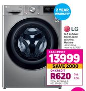LG 10.5 kg Silver Front Loader Washing Machine  