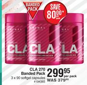 Primal CLA 270 Banded Pack-3 x 90 Softgel Capsules Per Pack