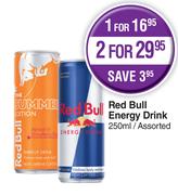 Red Bull Energy Drink Assorted-For 2 x 250ml  