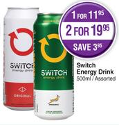 Switch Energy Drink Assorted-500ml Each
