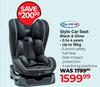 Bambino Stylo Car Seat Black & Silver
