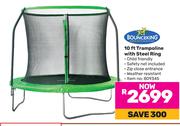 Bounceking 10Ft Trampoline With Steel Ring