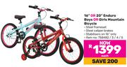Raleigh 16" Or 20" Enduro Boys Or Girls Mountain Bicycle-Each