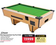 Shoot Coin Operated Slate Top Pool Table-Each