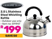 Leisure Quip 2.5Ltr Stainless Steel Whistling Kettle