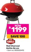 Expert Grill Red Charcoal Kettle 56cm