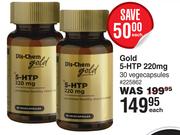 Dis-Chem Gold 5-HTP 220mg 30 Vegecapsules-Each
