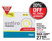  Entiro Probiotic Value Pack 30 Plus 30 Capsules-Per Pack