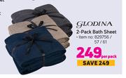 Glodina Bath Sheet-2 Per Pack