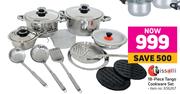 Tissolli 18 Piece Tango Cookware Set