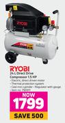 Ryobi 24L Direct Drive Compressor 1.5 HP