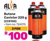 Alva Butane Canister 220G CCR100-For 3