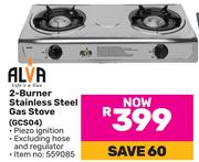 Alva 2-Burner Stainless Steel Gas Stove GCS04