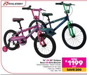 Raleigh 16" Or 20" Eclipse Boys or Girls Bicycle-Each