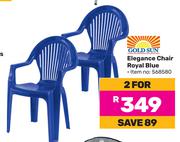 Gold Sun Elegance Chair Royal Blue-For 2