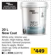 Fired Earth New Coat-20Ltr
