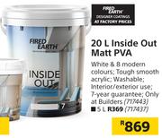 Fired Earth Inside Out Matt PVA-5Ltr