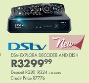 DSTV Explora Decoder And Dish