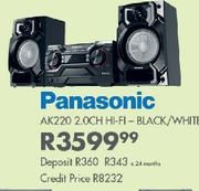 Panasonic 2.0 Ch HiFi AK220 (Black/White)-Each