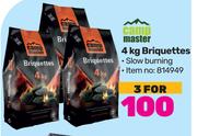 Campmaster 4Kg Briquettes-For 3