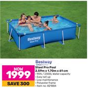 Bestway Steel Pro Pool 2.59m x 1.70m x 61cm
