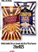 Diddle Daddle 150g Or Jumpin Jack 90g/ 100g Popcorn-For 2