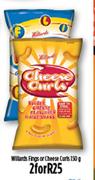 Willards Fings Or Cheese Curls-2x150g