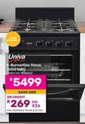 Univa 4-Burner Gas Stove UG016BI