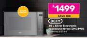 Defy 30Ltr Silver Electronic Microwave OvenDM0390