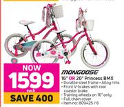 Mongoose 16" Or 20" Princess BMX-Each