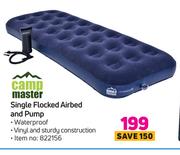 Camp Master Single Flocked Airbed & Pump