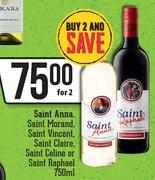 Saint Anna, Saint Morand, Saint Vincent, Saint Claire, Saint Celine Or Saint Raphael-For 2 x 750ml 