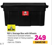 Big Jim 160L Storage Box With Wheels