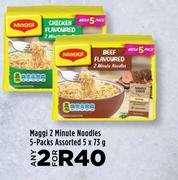 Maggi 2 Minute Noodles Assorted-For 2 x 5 x 73g
