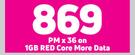 Apple iPhone 14 128GB Smartphone-On 1GB Red Core More Data