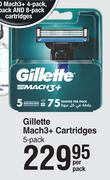 Gillette Mach3+ Cartridges-5 Per Pack