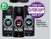Blade Deodorant Body Spray Assorted-For 1 x 150ml 