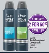 Dove Anti Perspirant Deodorant Assorted-For 1 x 150ml 
