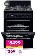 Univa 4 Burner Gas Stove With Gas Oven UG016BI