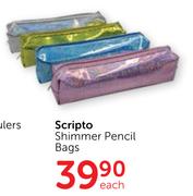 Scripto Shimmer Pencil Bags-Each