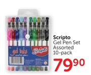 Scripto Gel Pen Set Assorted 10 Pack